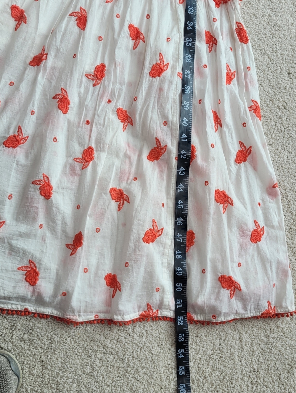 Anthropologie Esme Embroidered Floral Maxi Dress Boho Tiered Cottagecore Sz M - Picture 12 of 14